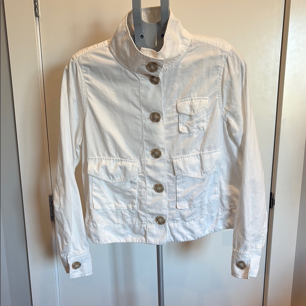 LOFT White Jean Jacket